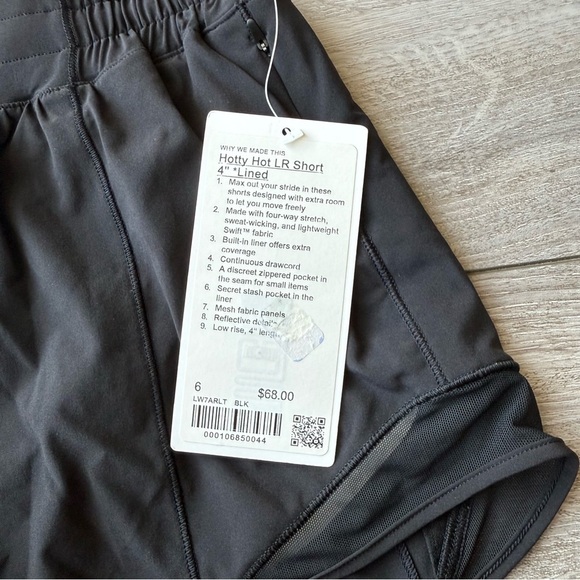 NWT Lululemon Hotty Hot Low-Rise Lined Short in Black - Picture 12 of 15